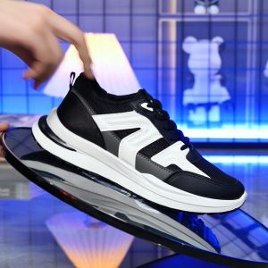 Keeping Sepatu Pria Fashion Sneakers Cowok Sepatu Jalan Casual Kasual Kerja Mesh Sepatu Olahraga Sekolah Kuliah Breatable Sport Running Shoes Putih Abu KSR713