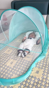 Màn chụp cho bé gấp gọnMùng chụp cho bé chống muỗi Màn xếp gấp gọn dùng cho giường và nôi cũi