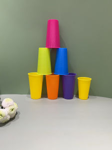 แก้วพลาสติก PP ทรงถ้วย เกมถ้วยกลอง แก้วกลอง กลิ่นข้าว แก้วพลาสติกสำหรับใช้ในบ้านและส่วนตัว