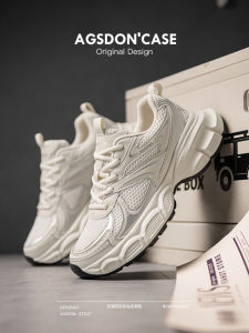 Mens Sporty Casual Shoes 2025 Autumn New Style Thick Bottom Leisure Sneakers for Students Youth Spring Autumn Dad Shoes