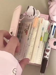 Cute Korean Style Notebook PU Leather Loose Leaf Binder Journal Blank Pages Diary Ring Planner Organizer School Stationery