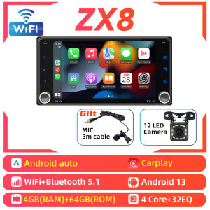 7" Screen Wireless Carplay Autoradio 2Din Android Radio Car Multimedia for Toyota IST 2002-2006 Head Unit GPS Stereo