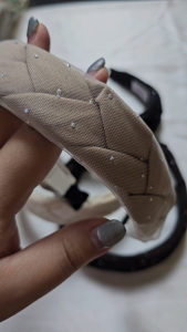 Bando Kepang Jala Tulle Kristal Fashion Korea Bandana Headband