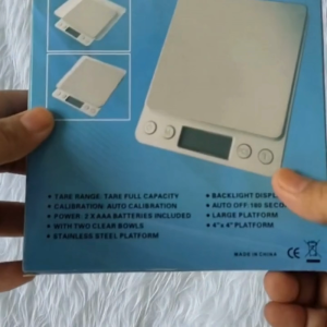 Penimbang Digital Dapur | Electronic Table Top Stainless Steel Food Kitchen Weighing Scale 3kg 0.1g