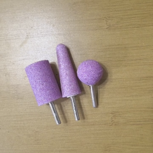 Phụ Kiện Máy Mài Đá Mài Cà Rem Cốt 6mm Chất Liệu Corundum Hồng Hình Trụ 5x3cm/ Nón 7x2.5cm/ Tròn 3cm Mài Thô Mài Tinh Dùng Trong Cơ Khí Khuôn Đúc