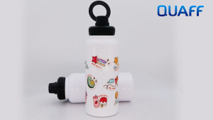 Magic photo 1000ml Quaff Sublimation Coated White Vacuum Flask w/ Magnetic Phone Holder 32oz