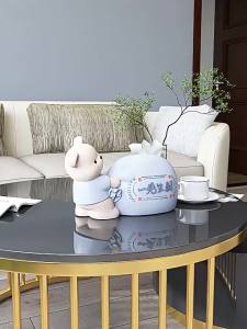 Cream Style Non-opening Money Box Decor