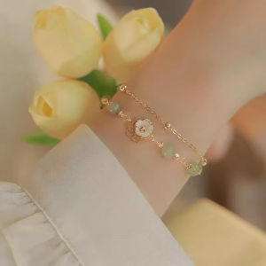 🔥🔥Roman Holiday Double Small Flower Bracelet Women Summer Niche Ins Best Friend Accessory Elegant High-end Gift