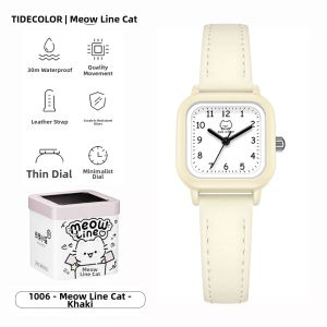 Tide color | Children Line Cat Collab Watch Silent Digital Time Only