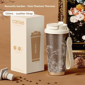 CAROTE | Titanium Insulated Coffee Cup for Women Large Capacity