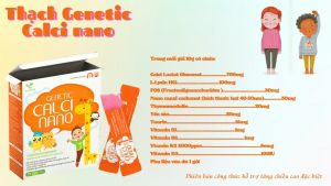 Combo 2 hộp Thạch Genetic Calci Nano tăng đề kháng phát triển chiều cao