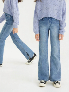 LOVESASAKIDS | Soft Xinjiang Cotton Stretch Flared Denim Jeans