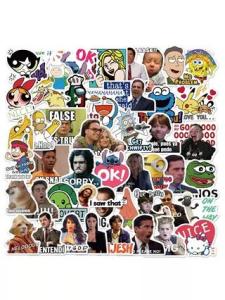 Adorable Cartoon Social Funny Emotion Pack Stickers Waterproof Luggage Notebook Mobile Phone Case Decorative DIY Decals
