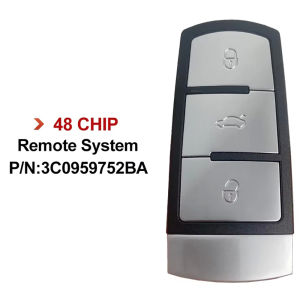 Chìa Khóa Xe Thông Minh ID46/ID48 Chip 3 Nút 433MHz Tương Thích Với VW Passat B6 3C B7 Magotan CC 2004-2015 Mã Sản Phẩm 3C0959752BG 3C0959752BA