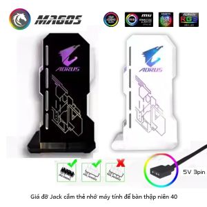 Giá Đỡ GPU Dòng Chảy RGB Giá Đỡ Acrylic Cho Thẻ VGA 40 Series Tương Thích Với MSI AORUS ROG TUF - Nhân Vật Anime Hỗ Trợ PC Mod