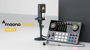 Maonocaster Maono AME2A PM320T External XLR Audio Interface Sound Card with Condenser Microphone For Podcast Studio Mixer