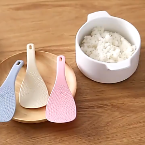 Wheat Straw Rice Serving Spoon Large Non-stick Rice Scoop Tableware Spoon Dinnerware
