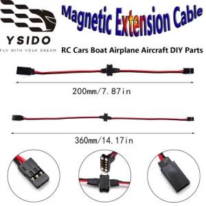 36CM 20CM Dây Từ Tính Cáp Nối Dài Cho RC Mô Hình Tháo Lắp Nhanh Và Lắp Ráp Nhóm Đèn Xe Ô Tô Điều Khiển Từ Xa Phụ Kiện