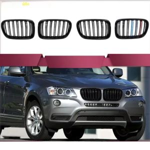 สําหรับ BMW X3 F25 2010 2011 2012 2013 ด้านหน้ากระจังหน้า Matte GLOSS Black เปลี่ยน Racing กันชนรถจัดแต่งทรงผม