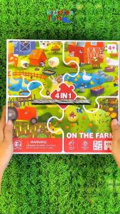 Mainan Puzzle Edukasi Anak | Jigsaw Puzzle 4 in 1 Space Travel | Magnetic Puzzles for Kids