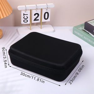 All Black Outdoor Anti-scratch Protective Case EVA Hard Storage Bag Travel Portable Zipper Bag Multiple Repair Tools Handbag