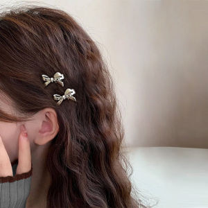 Metal Bows Barrettes Female 2024 New Arrival Classy Little Clip Hair Accessories Bang Clip Forehead Cropped Hair Clip Barrettes Side Clip