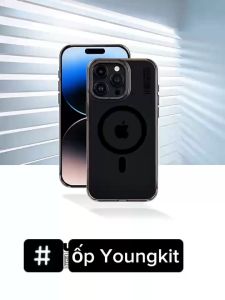 Ốp lưng cứng trong suốt Magsafe YOUNGKIT Crystal Shield Case cho IPhone  16 Pro Max / 14 ProMax / 15 ProMax. Chính hãng hàng cao cấp