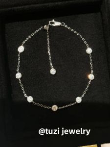 Fashionable Meteor Bubble Chain Bracelet S925 Sterling Silver Diamond Cultivated Full Sky Star Hand Jewelry Elegant Recommendation