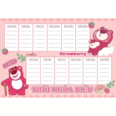 thời khóa biểu khổ A4