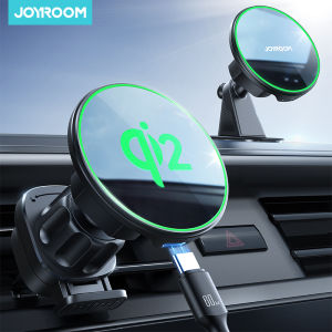 Joyroom For Qi2 Magnetic Car Phone Holder 15W Wireless Charging Car Phone Mount Charger For Air Vent/Dashboard For iPhone 16-12