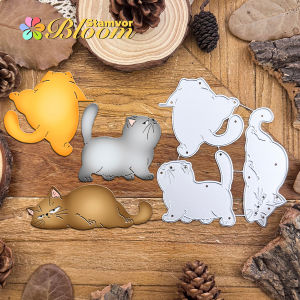 Original Lovely Funny Fat Cats Metal Cutting Dies Scrapbooking Decorative Embossing