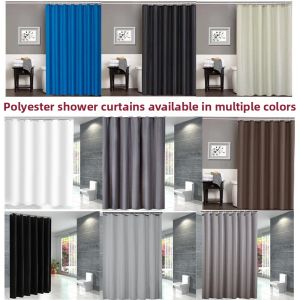 junhong | Thick Waterproof Single Color Polyester Bath Curtain