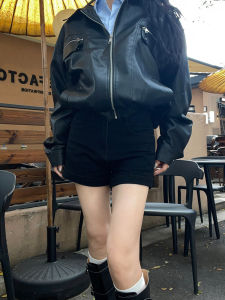 Quần Short Denim Màu Đen Cạp Cao Cho Nữ Mùa Hè Quần Short Bó Sát Phong Cách A-line Gợi Cảm Quần Short Ngắn