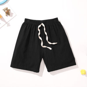 Trẻ Em Cotton Vải Bông Vải Lanh Ngắn Quần Mùa Hè Mỏng Năm Cánh Quần Thoáng Khí Thoải Mái Thấp Vòng Eo Quần Short Quần Đùi Dành Cho Bé Trai Và Bé Gái