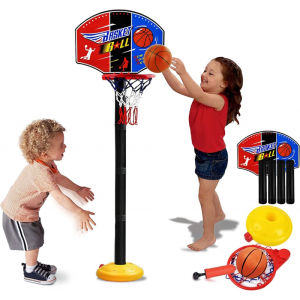 Kids Basketball Toddler Children Adjustable Mini Basketball Hoop Indoor Sports Toy Set