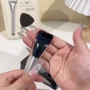 3 In 1 Makeup Brush Set Soft Wet Dry Dual Use Brush with Powder Puff Foundation Brush Set Flat Make Up Brush