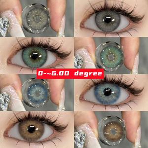 EYESHARE Colored Contact Lenses with Prescription Myopia Blue Lenses with Degree Gray Pupils Lens Brown Lenses Fashion Yearly