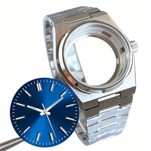 Tandorio | Tandorio PRX Super Player Watch Case 40mm for NH35 NH36 NH38 316L Stainless Steel Sapphire Glass Polished Bezel Dial Hands Set