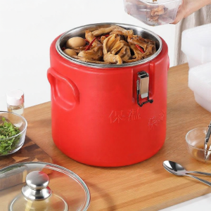 MEISITEKEKE | Commercial Large Capacity Stainless Steel Insulated Bucket for Braising and Stewing Food