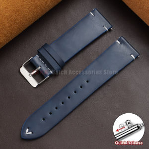 18mm 20mm 22mm Vintage Oil Wax Leather Watch Band Brown Black Cowhide Straps Quick Release Bracelet for Men Business Wristband