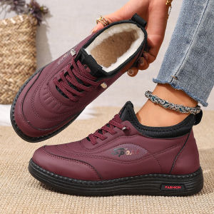 2025 Winter New Womens Casual Cotton Shoes with Fleece for Cold Weather Comfortable Skid-Resistant and Durable Free Shipping