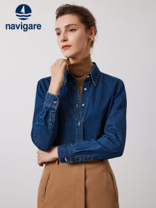 Navigare | Pure Cotton Womens Blouse Autumn Commute