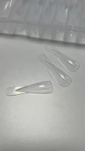 TP 150Pcs Long Stiletto Dual Nail Forms Reusable Nail Extension Molds for Builder Gel & Acrylic Manicure Tips with Storage Box