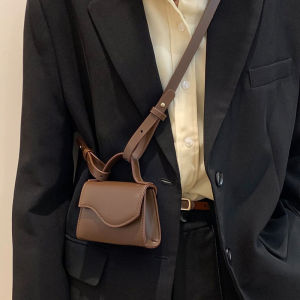 Túi Đeo Chéo Mini Mùa Thu Đông Túi Đựng Son Môi Thời Trang Túi Đeo Vai Đơn Cho Nữ Túi Đeo Chéo Mềm Có Khóa Kéo Hình Chữ Nhật