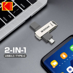 Kodak | Original KODAK Double Nip Type C&USB Flash Drive 64GB 128GB 32GB Pendrive High Speed Memory Metal Stick For Smartphone Laptop
