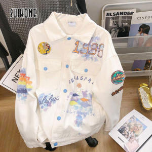 YAZHINIAOเสื้อแจ็คเก็ต-เสื้อโค้ทลำลองสำหรับผู้ชาย-เสื้อแจ็กเก็ตแฟชั่นอินเทรนด์สำหรับเด็กผู้ชาย