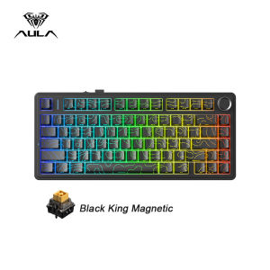 AULA | AULA F75HE Gaming Magnetic Switch Keyboard Hall Effect 8K Polling Rate Tri-mode Wireless 75% Layout 4000mAh RGB Hot Swap 78 Keys