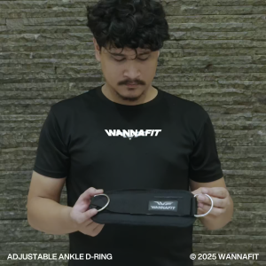 WANNAFIT Adjustable Ankle Strap with D-Ring | Pengait Olahraga | Aksesoris Gym & Fitness
