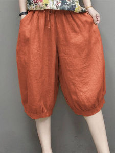 QIAOXIZI | Cotton Linen Loose Fit Wide Leg Pants
