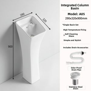 DANBIYIN | Ceramic Integrated Freestanding Sink